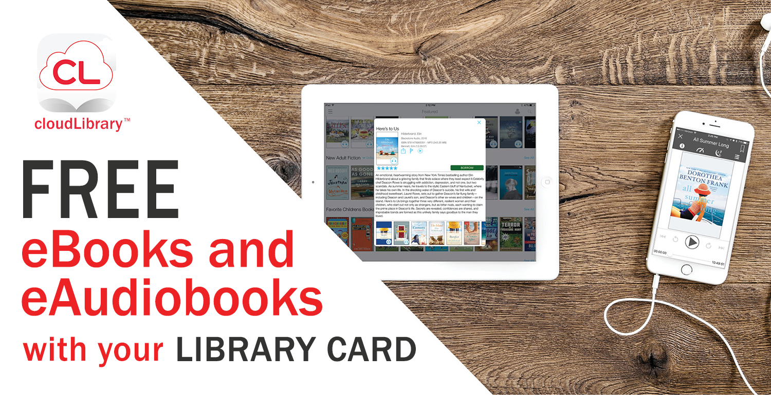 CloudLibrary Free eBooks and eAudiobooks with your library card